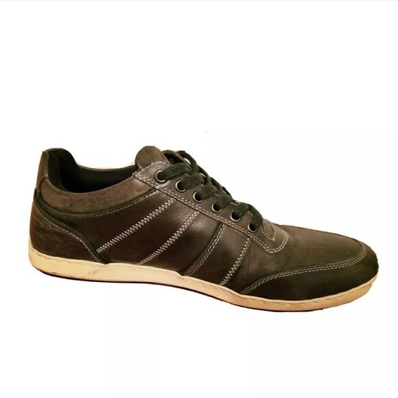 Aldo Size Brown Leather Sneakers - Picture 1 of 12